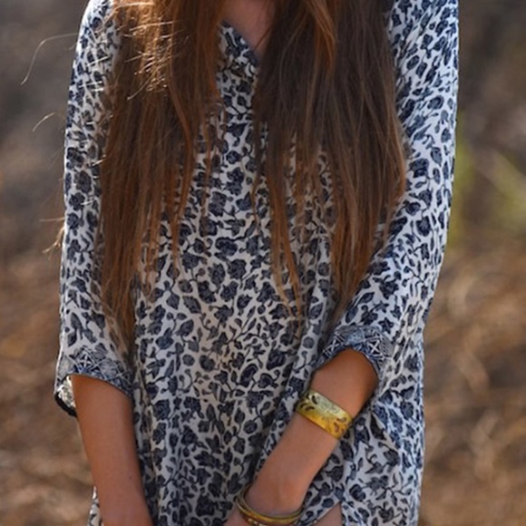 Natalie Martin Blue and White Midi Dress - Picture 1 of 14